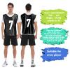 PULUOMASI Scrimmage Training Vest (12 Pack) Team Sports Pinnies Jerseys for Adult Youth Soccer Bibs Numbered Practice Jerseys Black M view 4