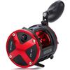 Sougayilang Trolling Reel Level Wind Conventional Reel Graphite Body Fishing Reel, Durable Stainless-Steel, Large Line Capacity-DTR40 Left Handle view 3