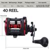 Sougayilang Trolling Reel Level Wind Conventional Reel Graphite Body Fishing Reel, Durable Stainless-Steel, Large Line Capacity-DTR40 Left Handle view 4