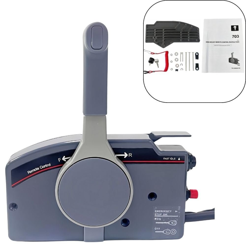 703 Outer Outboard Machine Remote Control Box Assembly 703-48230-14 Suitable for Yamaha Side Mounted 7PIN Without Fine Adjustment Switch Push to Open