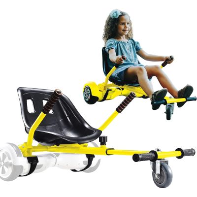 Hoverboard Seat Attachment for 6.5-10 Hover Board, Buggy Go Kart Conversion Kit, Accessory for Self Balancing Scooter, Hoverboards Go-Cart for Kids or Adults, Yellow