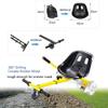 Hoverboard Seat Attachment for 6.5-10 Hover Board, Buggy Go Kart Conversion Kit, Accessory for Self Balancing Scooter, Hoverboards Go-Cart for Kids or Adults, Yellow view 2