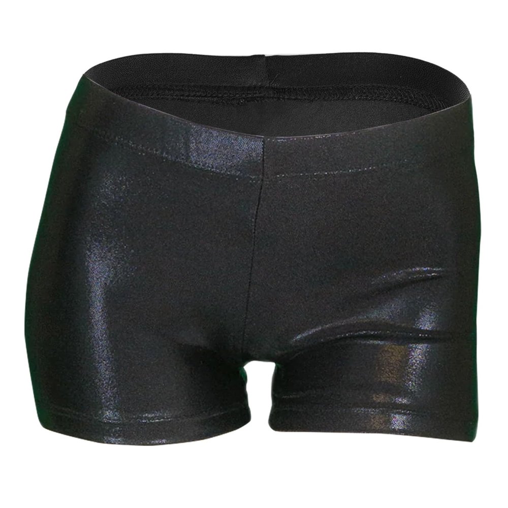 LUOUSE Toddler Girls Slim Solid Gymnastics Shorts, Little Kids Buttery Soft Sparkle Tumbling Dance Athletic Short 6t - 7t