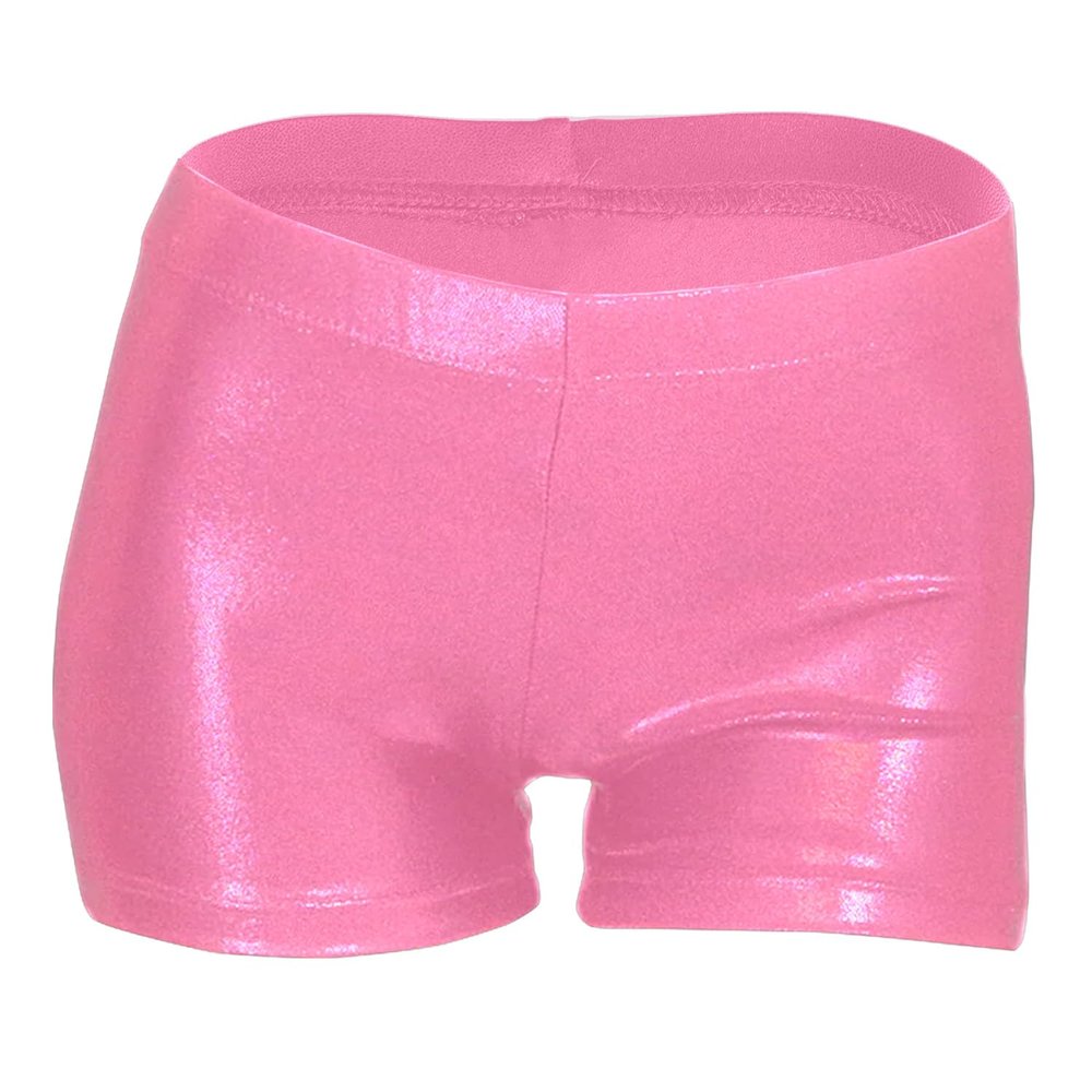 LUOUSE Toddler Girls Pretty Luxury Gymnastics Shorts, Little Kids Slim Sparkle Tumbling Dance Athletic Short 12t - 13t