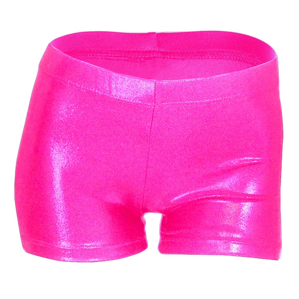 LUOUSE Toddler Girls Elegant Gymnastics Shorts, Little Kids Sparkle Slim Tumbling Dance Athletic Short 10t - 11t
