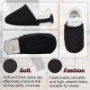 Zhanmai Bowling Shoe Slide, 2 Pack/ 1 Pair Adjustable Sole Cover Sock with Elastic Band Fit Most Shoes Bowling Accessories for Men Women Playing Ball Dancing, L, Black view 3