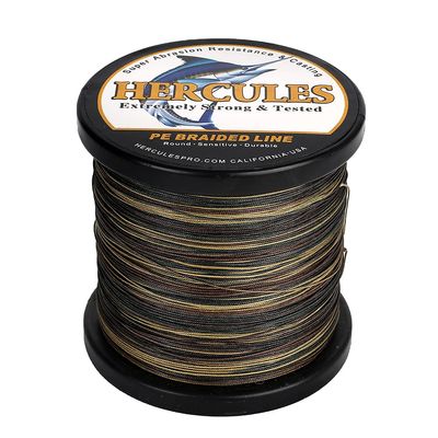 HERCULES Braided Fishing Line 12 Strands, 100-2000m 109-2196 Yards Braid Fish Line, 10lbs-420lbs Test PE Lines for Saltwater Freshwater - Camo Green, 320lbs, 2000m