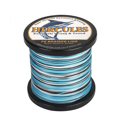 HERCULES Braided Fishing Line 12 Strands, 100-2000m 109-2196 Yards Braid Fish Line, 10lbs-420lbs Test PE Lines for Saltwater Freshwater - Camo Blue, 320lbs, 2000m