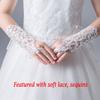 LeJulyeekay Lace Communion Gloves Wedding Pageant Princess Flower Girls Gloves (B2-off White) view 2