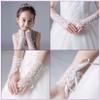 LeJulyeekay Lace Communion Gloves Wedding Pageant Princess Flower Girls Gloves (B2-off White) view 3
