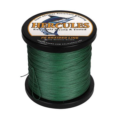 HERCULES Braided Fishing Line 12 Strands, 100-2000m 109-2196 Yards Braid Fish Line, 10lbs-420lbs Test PE Lines for Saltwater Freshwater - Green, 15lbs, 2000m