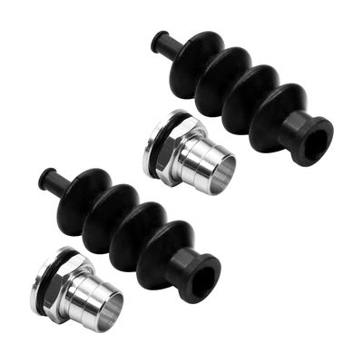 Auniwaig Bellow Rubber Seal Waterproof Push Rod Rubber Seal Bellow with Aluminum Mount L50mm for RC Boat 2pcs