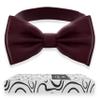 Adam Young Men's Maroon Bow Tie Pre-Tied Style Formal Satin Classic Bowtie for Tuxedo Faux Silk (Large, Wine Red) view 1