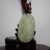 2" China Certified Nature Hetian Nephrite Jade Blessing Guanyin Hand Carved Necklace Pendant 2388 view 3