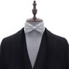 Adam Young Boy's Light Gray Bow Tie Pre-Tied Style Formal Satin Classic Bowtie for Tuxedo Faux Silk (Medium, Silver Grey) view 4