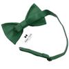 Adam Young Men's Emerald Green Bow Tie Pre-Tied Style Formal Satin Classic Bowtie for Tuxedo Faux Silk (Large, Juniper) view 3