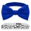 Adam Young Men's Electric Blue Blue Bow Tie Pre-Tied Style Formal Satin Classic Bowtie for Tuxedo Faux Silk (Large, Royal Blue) view 1