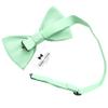 Adam Young Men's Green Mint Bow Tie Pre-Tied Style Formal Satin Classic Bowtie for Tuxedo Faux Silk (Large, Mint) view 3