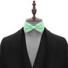Adam Young Men's Green Mint Bow Tie Pre-Tied Style Formal Satin Classic Bowtie for Tuxedo Faux Silk (Large, Mint) view 4