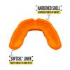 2 Pack Nxtrnd Rush Dual Layer Mouthguard, Custom Fit Sports Mouthpiece for Football, Boxing, MMA, Basketball, Hockey, Lacrosse, Youth & Adult (Orange) view 3