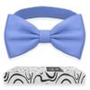 Adam Young Boy's Sky Blue Bow Tie Pre-Tied Style Formal Satin Classic Bowtie for Tuxedo Faux Silk (Medium, Light Blue) view 1