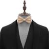 Adam Young Men's Beige Bow Tie Pre-Tied Style Formal Satin Classic Bowtie for Tuxedo Faux Silk (Large, Dune Beige) view 4