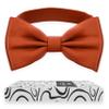 Adam Young Boy's Tiger Carrot Bow Tie Pre-Tied Style Formal Satin Classic Bowtie for Tuxedo Faux Silk (Medium, Burnt Orange) view 1