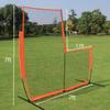 MR Portable Baseball L-Screen 7x7FT, Lightweight Pitcher Protector Screen, Baseball Practice Equipment Baseball Pitching Net, Pitching Net Protector Pop-Up Pitching Protecting L-Screen Net and Frame view 3