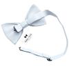 Adam Young Men's Light Blue Bow Tie Pre-Tied Style Formal Satin Classic Bowtie for Tuxedo Faux Silk (Large, Pastel Blue) view 3
