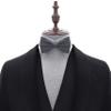 Adam Young Men's Gray Bow Tie Pre-Tied Style Formal Satin Classic Bowtie for Tuxedo Faux Silk (Large, Grey Fog) view 4