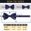 Adam Young Boy's Navy Blue Bow Tie Pre-Tied Style Formal Satin Classic Bowtie for Tuxedo Faux Silk (Medium, Navy Blue) view 4