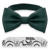 Adam Young Boy's Hunter Green Bow Tie Pre-Tied Style Formal Satin Classic Bowtie for Tuxedo Faux Silk (Medium, Dark Green) view 1