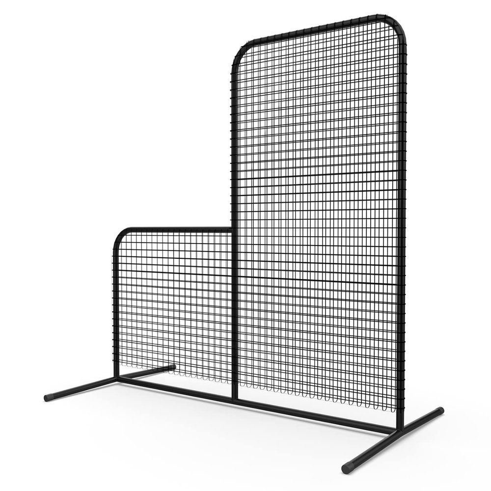 MR L-Screen Baseball Pitching Screen 7x7FT, Baseball Pitching Net, Baseball Protective Screen, Baseball Softball Screen for Field, Portable Batting Screen, Pitcher Screen Safety Screen for Baseball