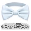 Adam Young Boy's Light Blue Bow Tie Pre-Tied Style Formal Satin Classic Bowtie for Tuxedo Faux Silk (Medium, Pastel Blue)
