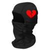 Broken Heart Ski Mask Graphic Balaclava Full Face Cover Winter Sport Fashion Headwear Black view 1