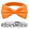 Adam Young Men's Burn Pumpkin Bow Tie Pre-Tied Style Formal Satin Classic Bowtie for Tuxedo Faux Silk (Large, Orange) view 1