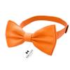 Adam Young Men's Burn Pumpkin Bow Tie Pre-Tied Style Formal Satin Classic Bowtie for Tuxedo Faux Silk (Large, Orange) view 2