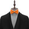 Adam Young Men's Burn Pumpkin Bow Tie Pre-Tied Style Formal Satin Classic Bowtie for Tuxedo Faux Silk (Large, Orange) view 4