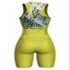 Sparx Women Triathlon Suit Tri Short Racing Cycling Swim Run (XL, Green Floral) view 4