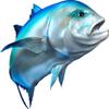 Giant Trevally Beautiful Fish Decal | Fishing Decal for Boat, Car, Vehicle, Truck Etc | Waterproof Vinyl Sticker | Many Sizes & Styles Available | 12" to 40" by Digital Fish Art (Large, Position 5R) view 1