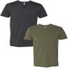 Next Level Apparel 6240 Mens Premium V-Neck Tee SML-Charcoal/Militarygreen view 1