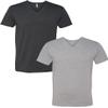Next Level Apparel 6240 Mens Premium V-Neck Tee LRG-Charcoal/DarkHeather view 1
