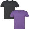 Next Level Apparel 6240 Mens Premium V-Neck Tee XL-Charcoal/Purple view 1