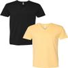 Next Level Apparel 6240 Mens Premium V-Neck Tee LRG-Black/Banana view 1