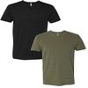 Next Level Apparel 6240 Mens Premium V-Neck Tee SML-Black/Militarygreen view 1