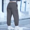 SANGTREE Girl Pants, Multi Pockets Elastic Waist Pull On Cargo Jogger with Drawstring,Dark Grey,13-14 Years Toddler = Tag 170 view 2