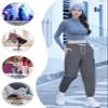 SANGTREE Girl Pants, Multi Pockets Elastic Waist Pull On Cargo Jogger with Drawstring,Dark Grey,11-12 Years Toddler = Tag 160 view 4