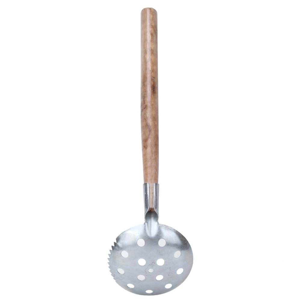 Ice Fishing, Fishing Gadgets, 34x8cm 130g Winter Fishing Skimmer Scoop Ice Skimmer Fishing Accessories Iron+Wood Ice Fishing Scoop, Fishing for Winter Fishing