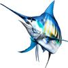 White Marlin Beautiful Fish Decal | Fishing Decal for Boat, Car, Vehicle, Truck Etc. | Waterproof Vinyl Sticker | Many Sizes & Styles Available | 12" to 40" by Digital Fish Art (X-Large, Position 2) view 1
