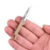 KUNSON Ultra Small Little Folding Pocket Brass Knife, Special High Carbon Alloy Steel Blade Brass Handle, Mini EDC Portable Knife, Ultra Compact and Lightweight (Pointy head) view 1